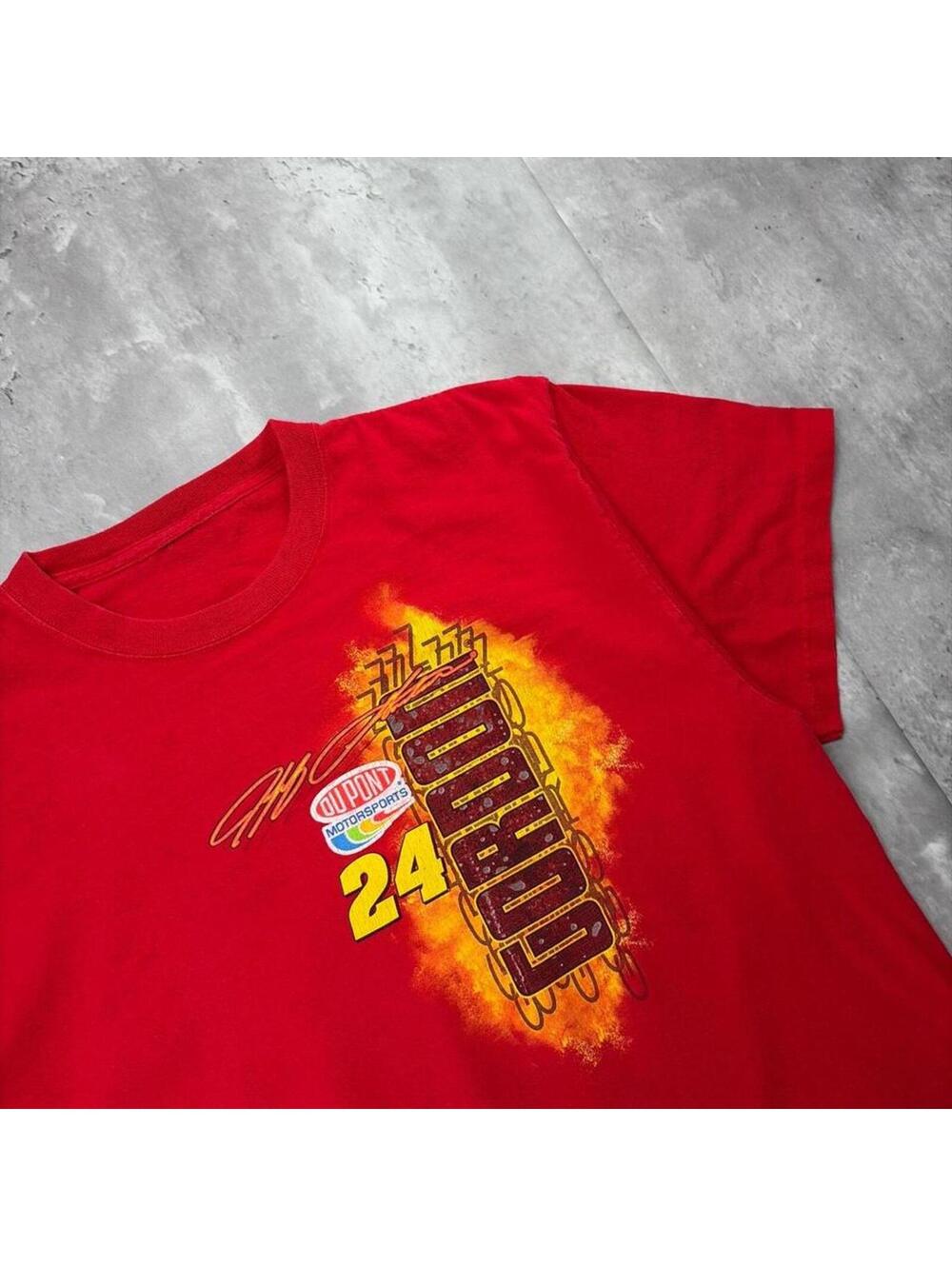 Vintage Red Jeff Gordon 24 DuPont NASCAR Racing T Shirt - Picture 5 of 8